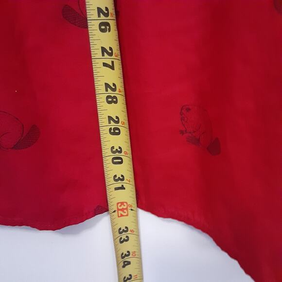 Duluth Trading Co BBQ Shirt Mens Medium Red Beaver Short Sleeve Button Up EUC - Picture 8 of 8